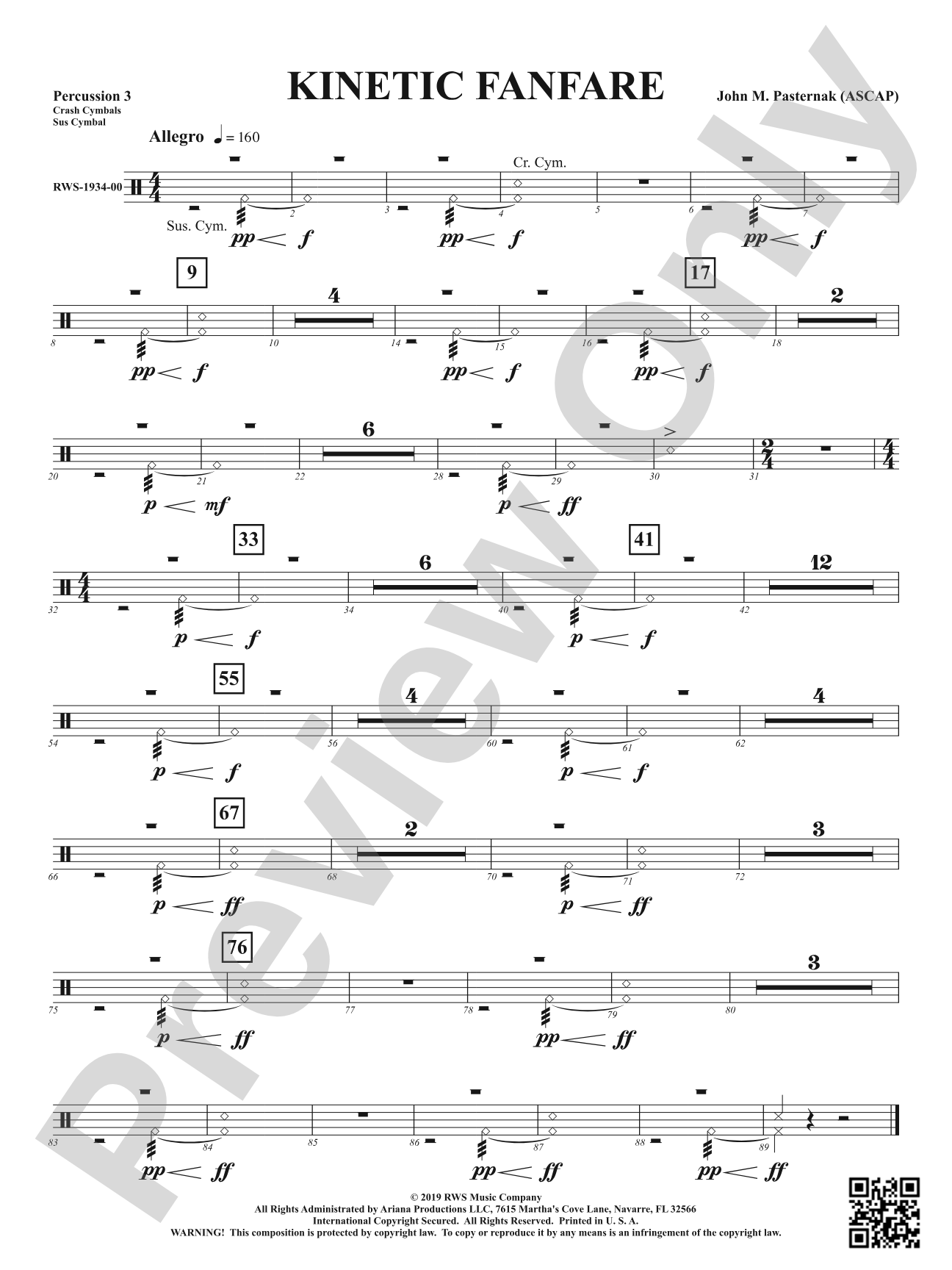 Kinetic Fanfare: 3rd Percussion