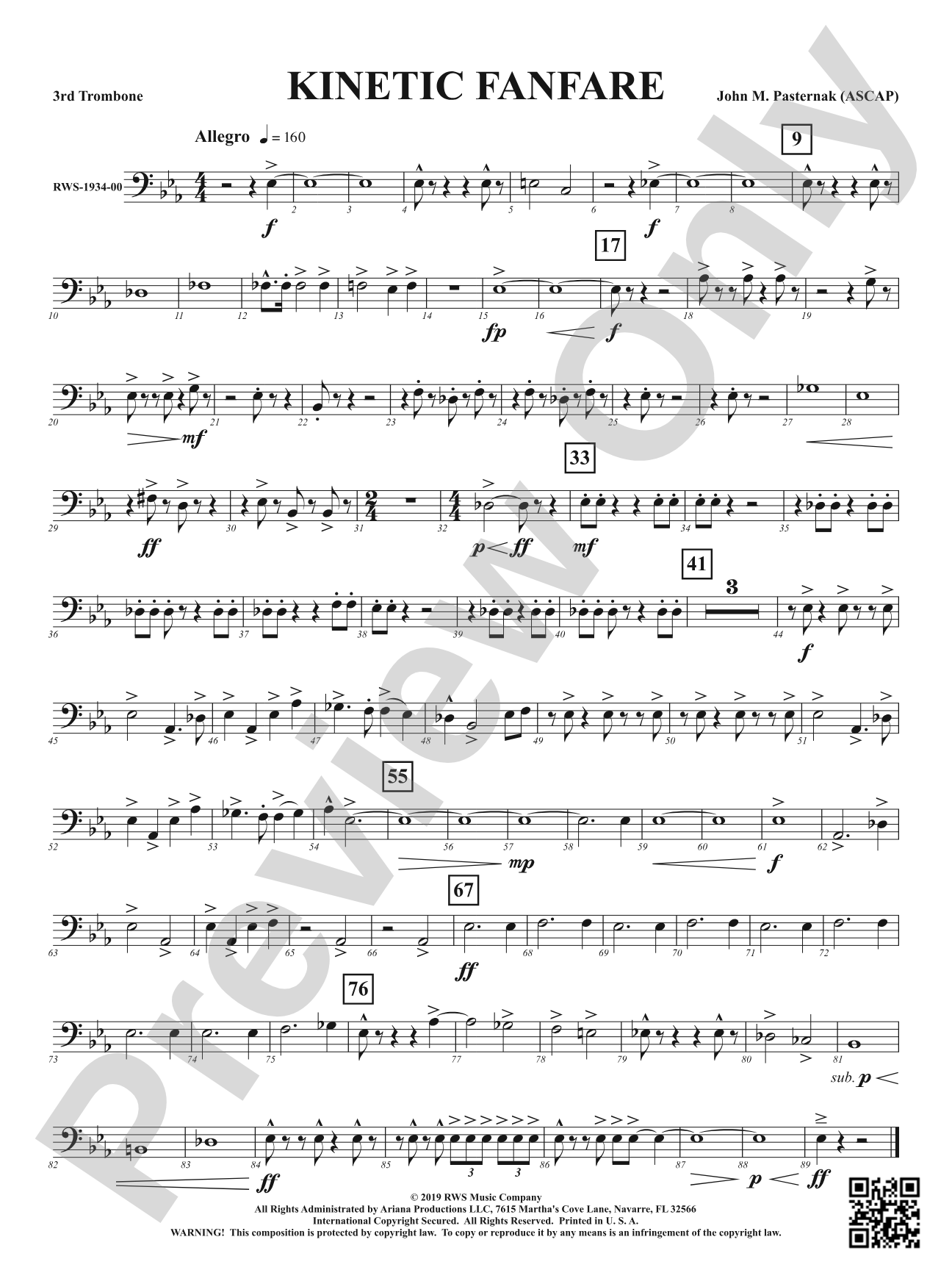 Kinetic Fanfare: 3rd Trombone