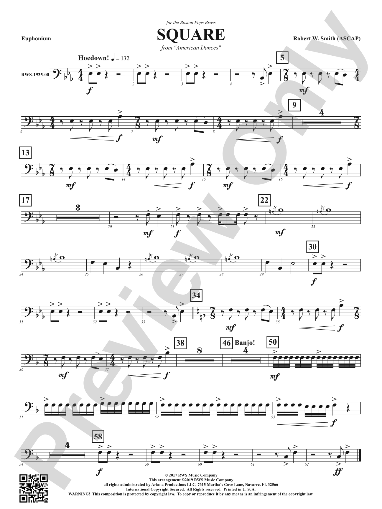 Square - Mvt. 2 from <i>American Dances</i>: Baritone B.C.