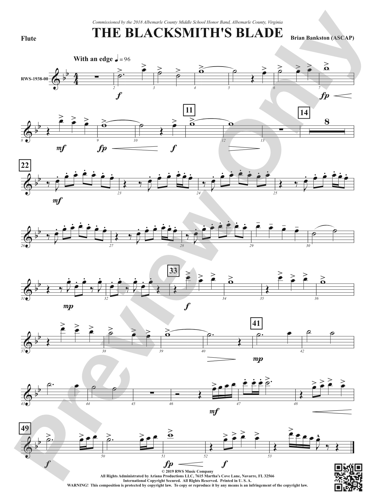 The Blacksmith's Blade: 1st Flute