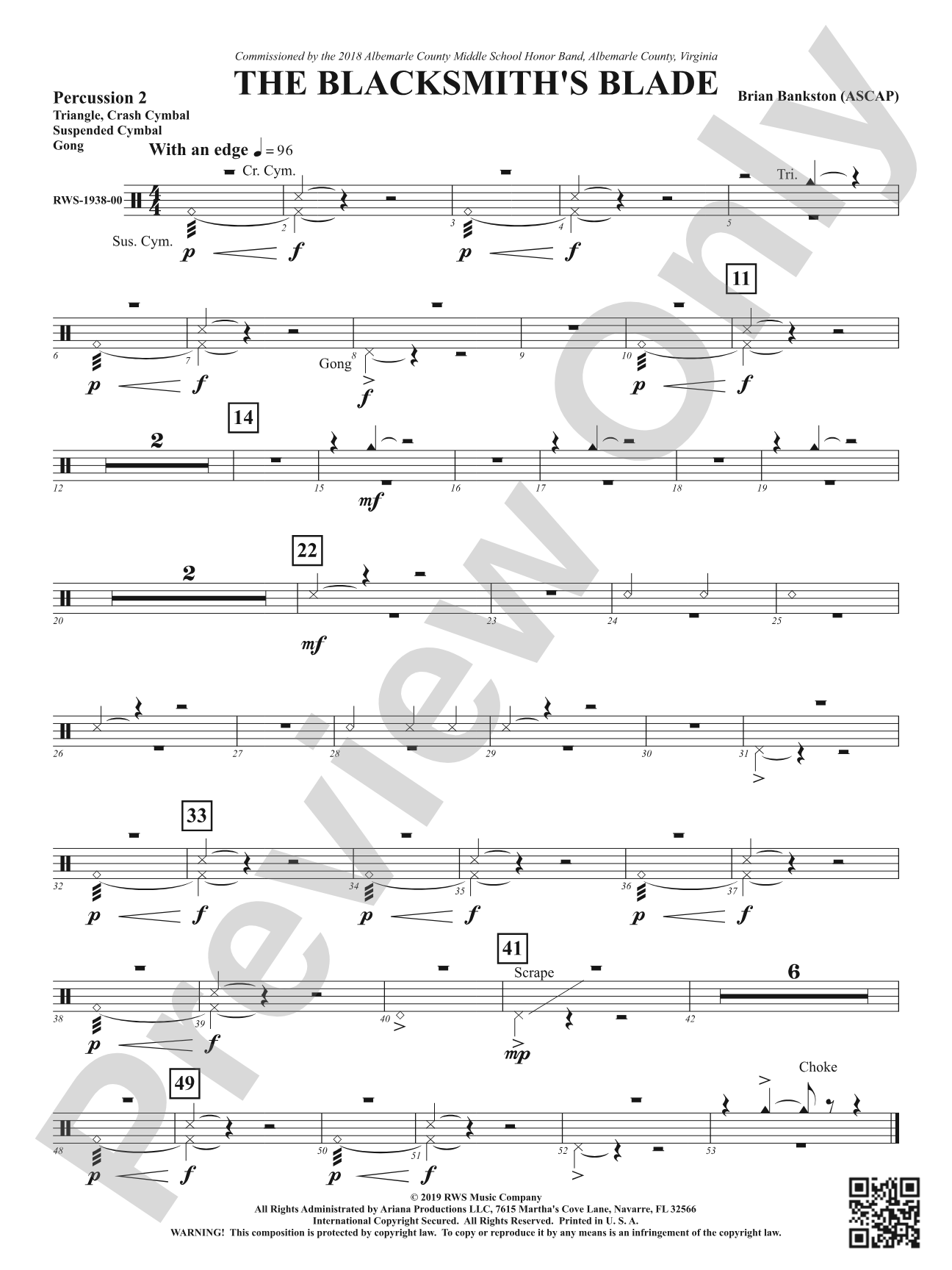 The Blacksmith's Blade: 2nd Percussion