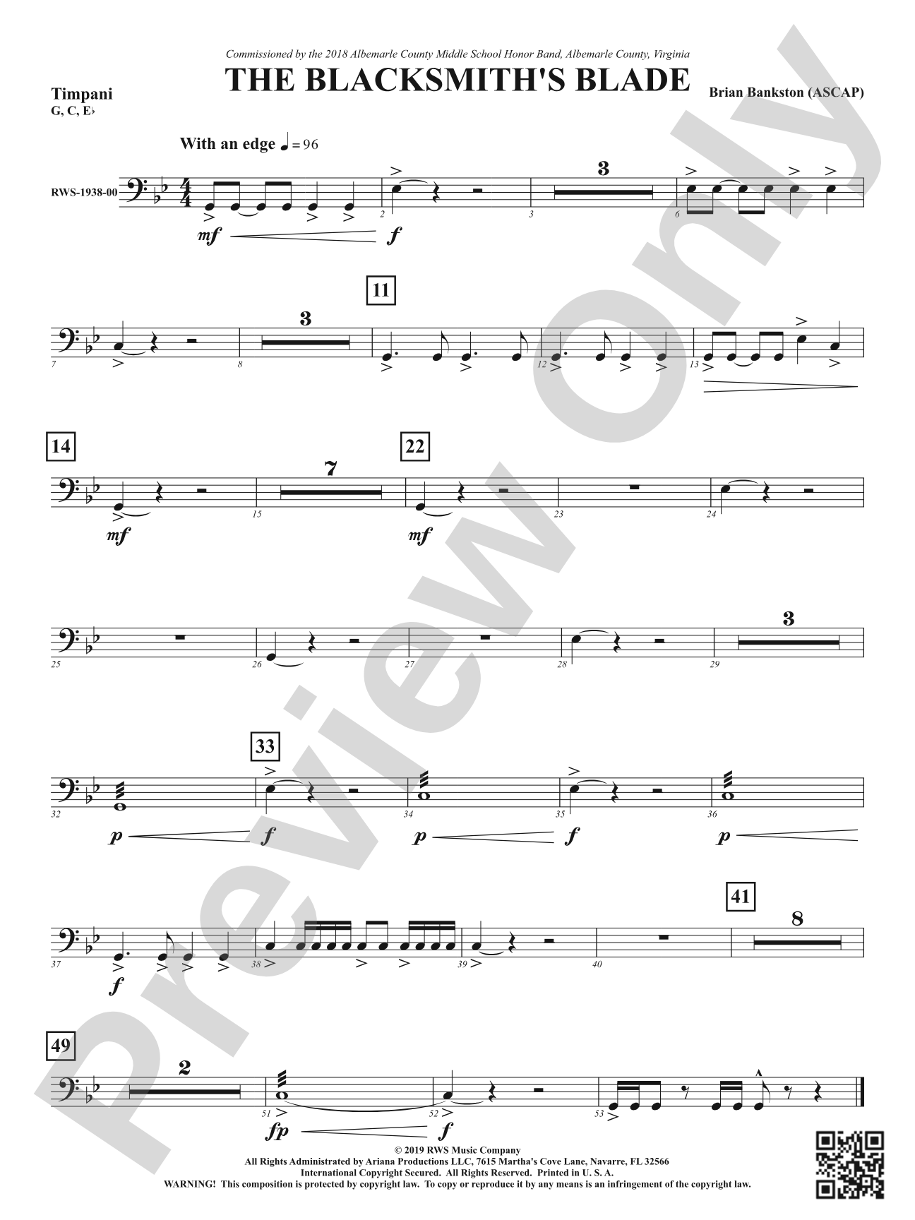 The Blacksmith's Blade: Timpani
