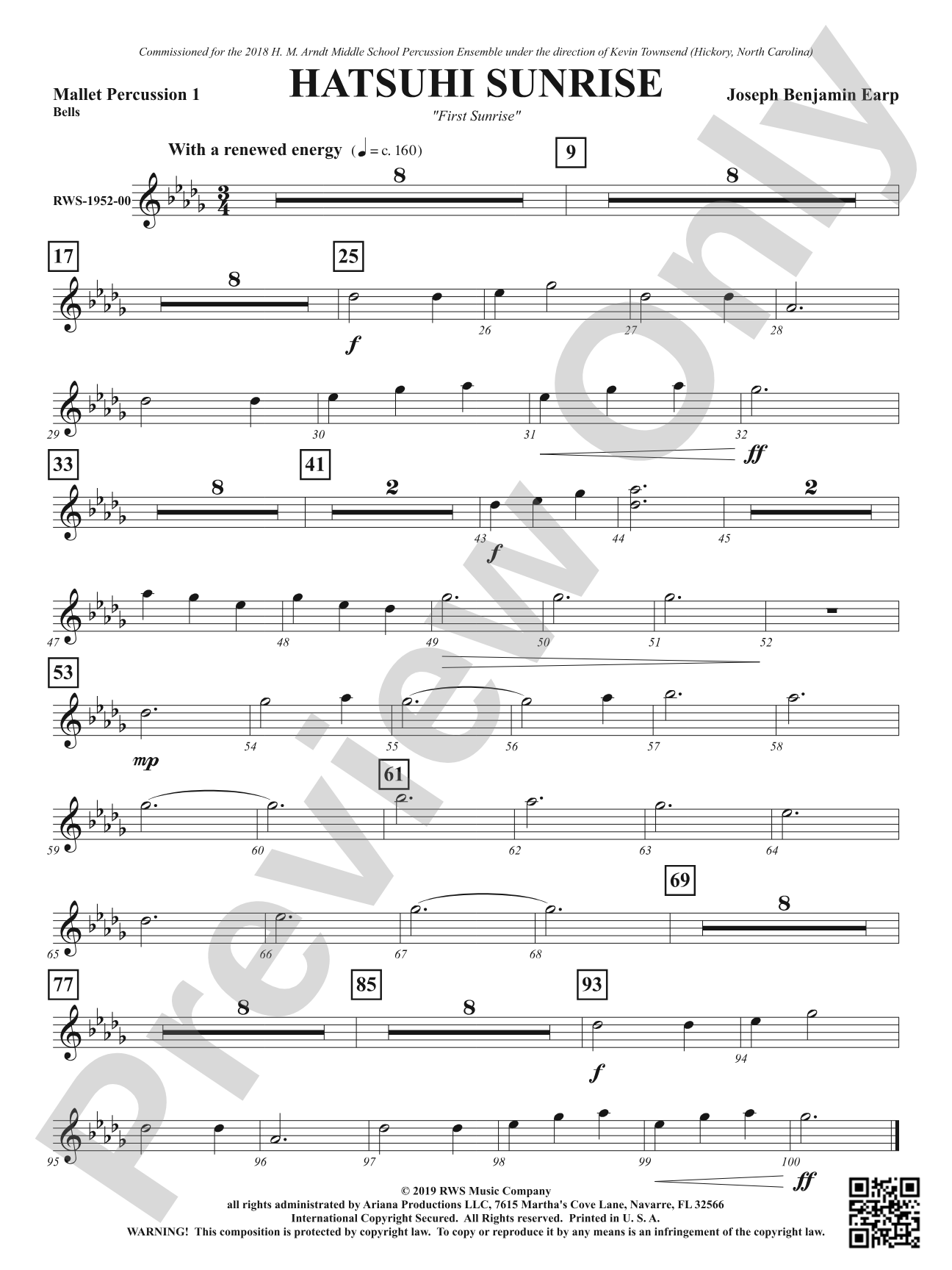 Hatsuhi Sunrise - First Sunrise: 1st Mallet Percussion