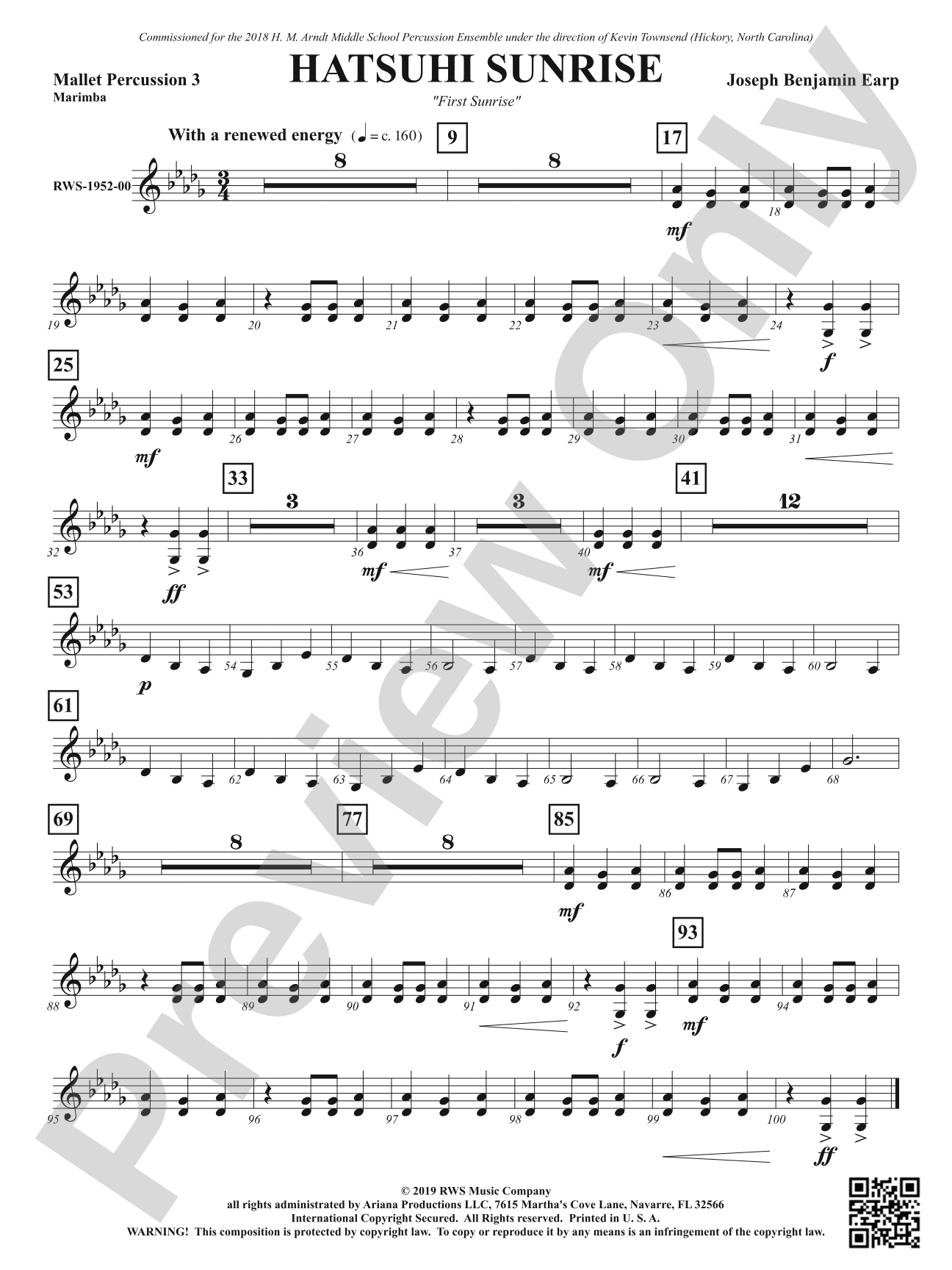 Hatsuhi Sunrise - First Sunrise: 3rd Mallet Percussion