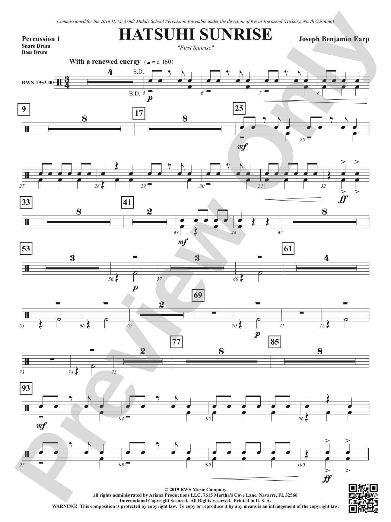 Hatsuhi Sunrise - First Sunrise: 1st Percussion
