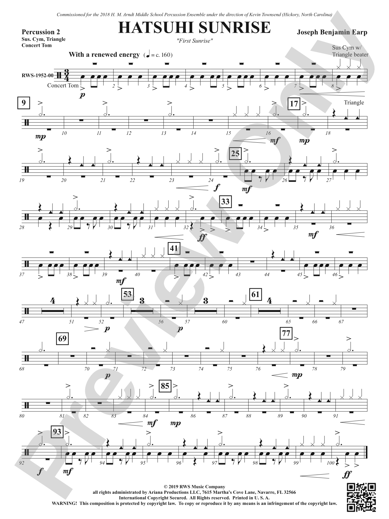 Hatsuhi Sunrise - First Sunrise: 2nd Percussion