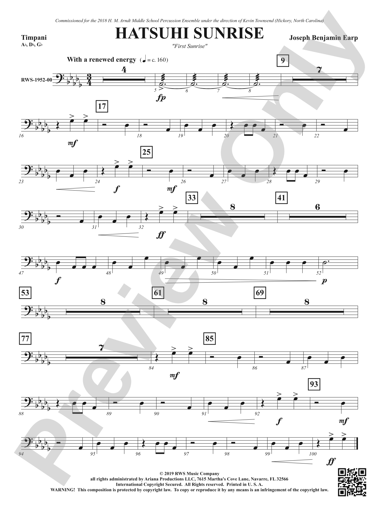 Hatsuhi Sunrise - First Sunrise: Timpani