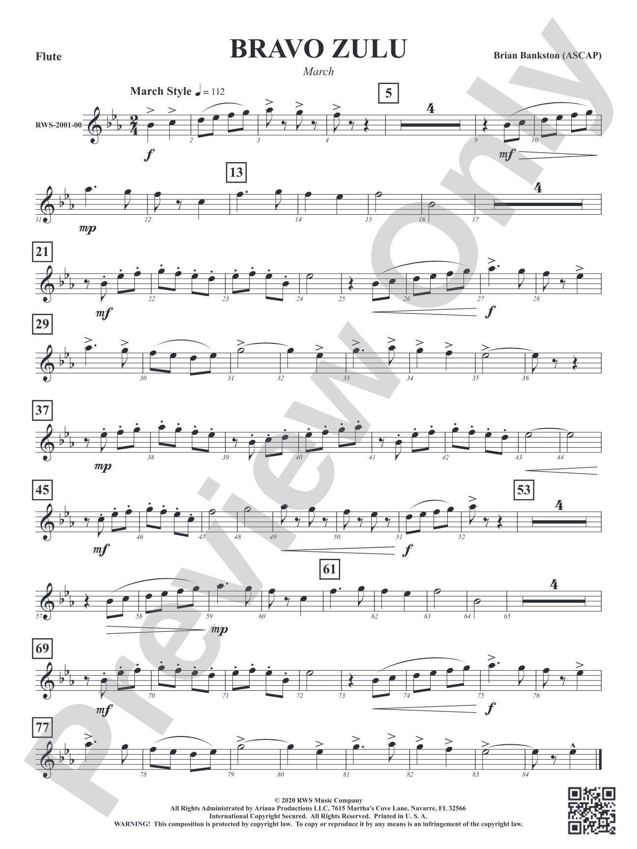 Bravo Zulu - March: 1st Flute