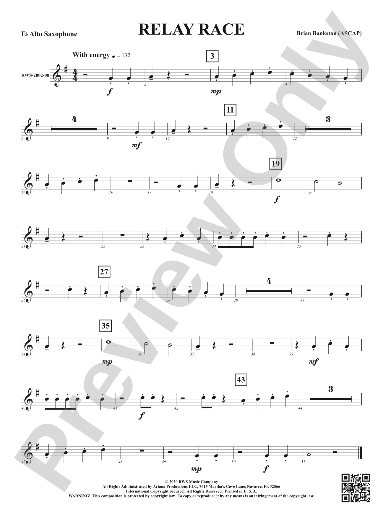Relay Race: 1st E-flat Alto Saxophone