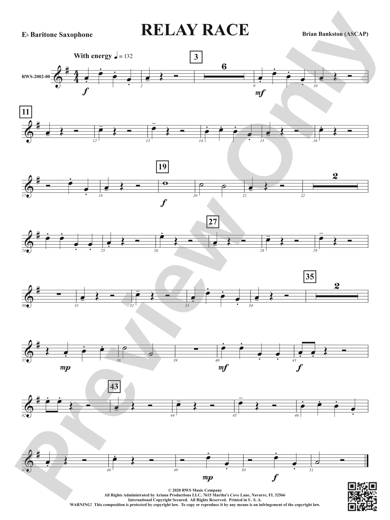 Relay Race: E-flat Baritone Saxophone