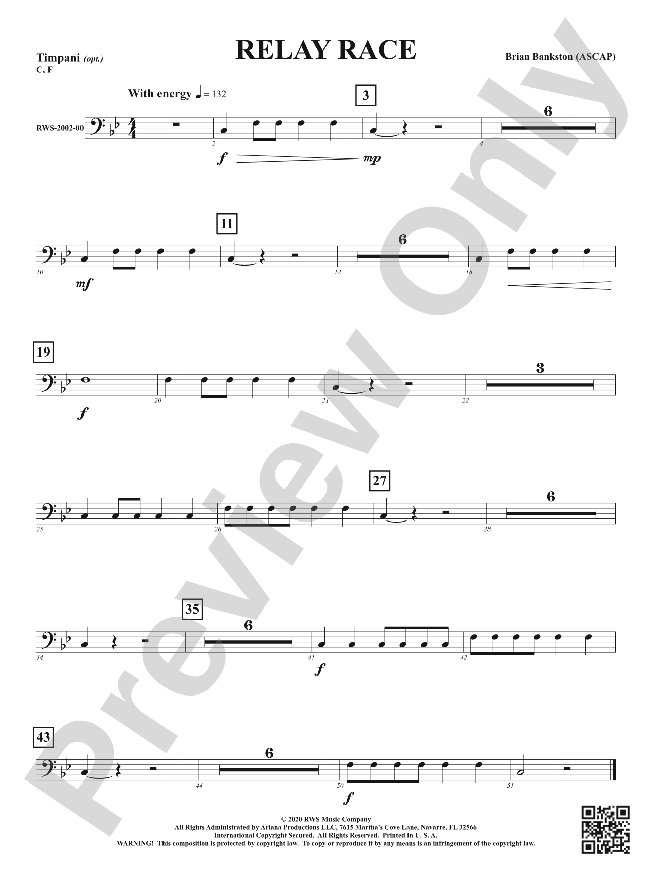 Relay Race: Optional Timpani