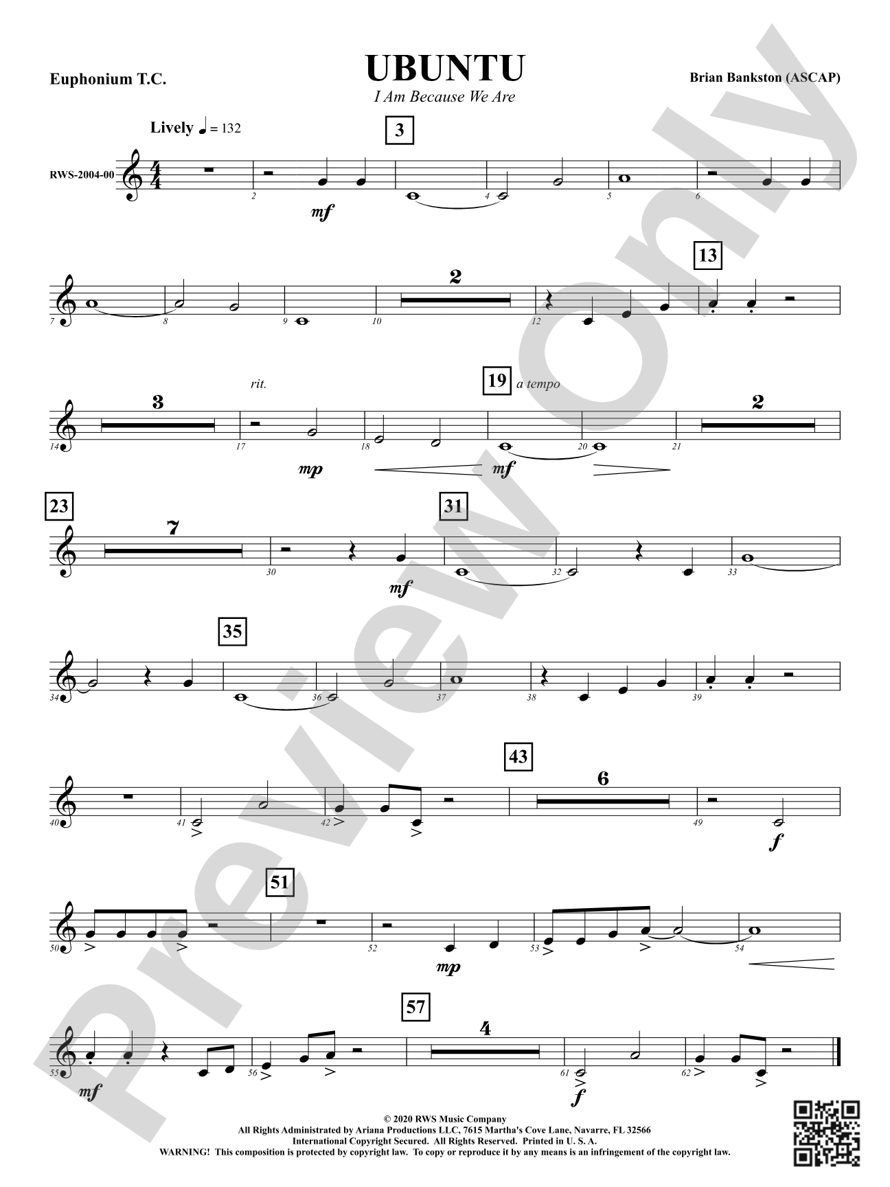 Ubuntu - I Am Because We Are: Baritone T.C.