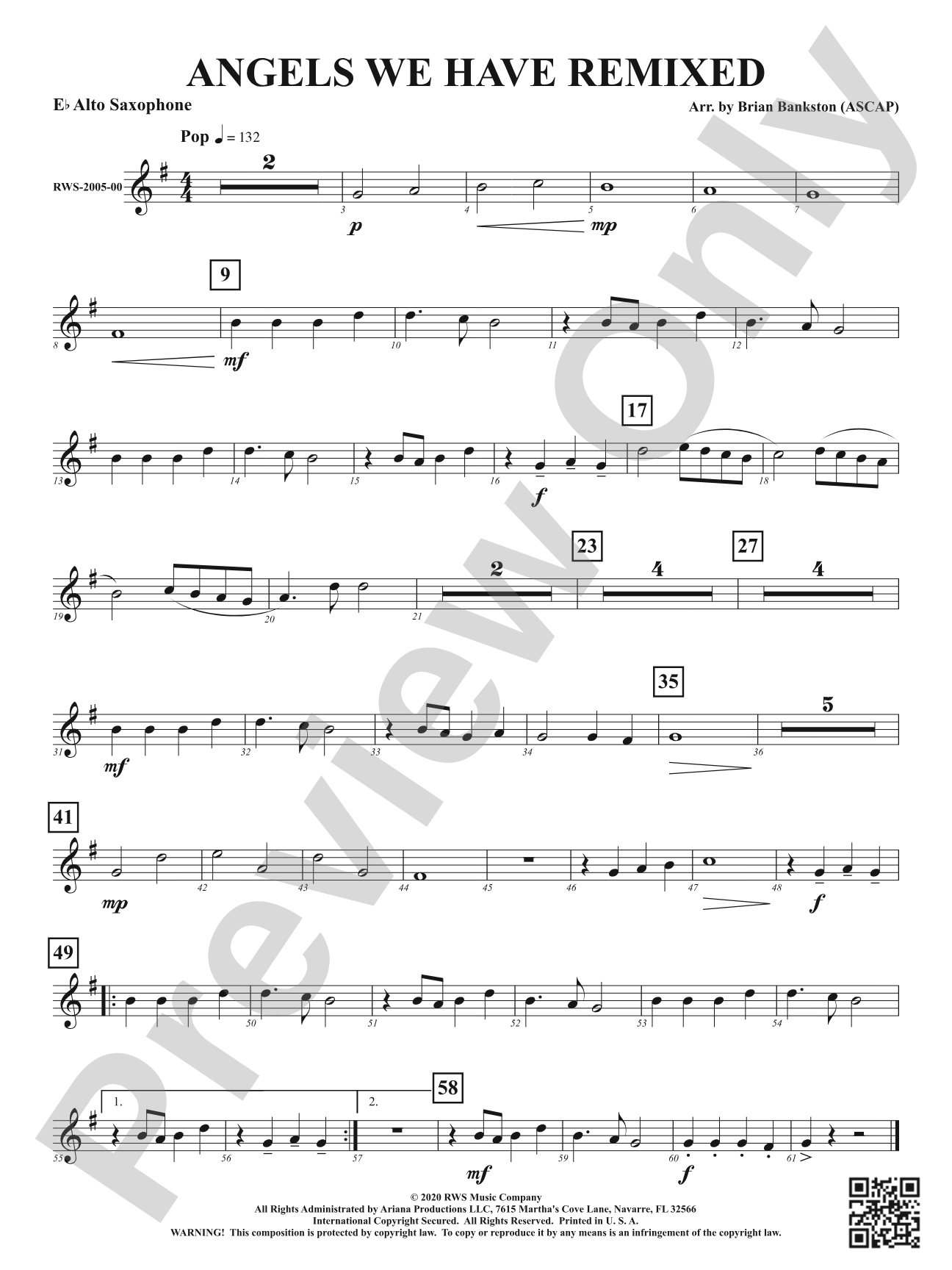 Angels We Have Remixed: 1st E-flat Alto Saxophone