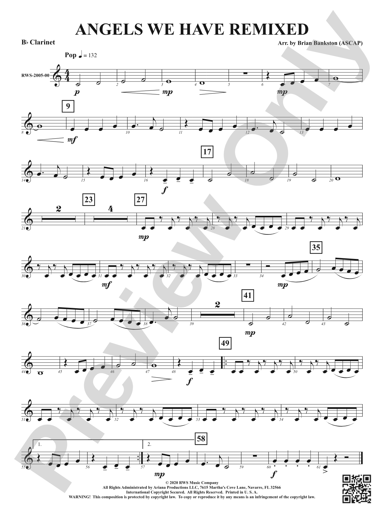 Angels We Have Remixed: 1st B-flat Clarinet