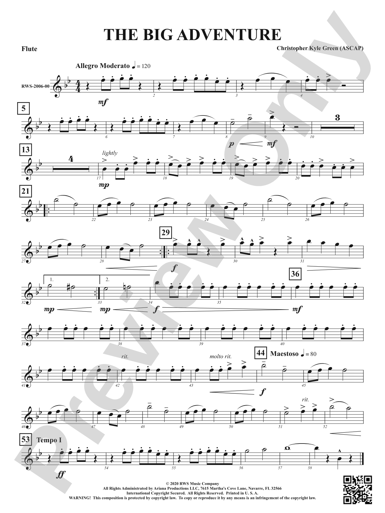 The Big Adventure: 1st Flute