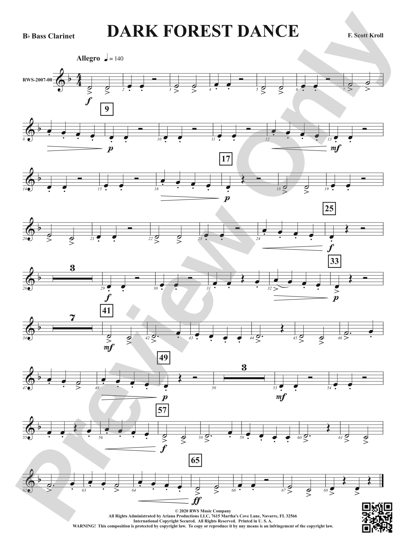 Dark Forest Dance: B-flat Bass Clarinet