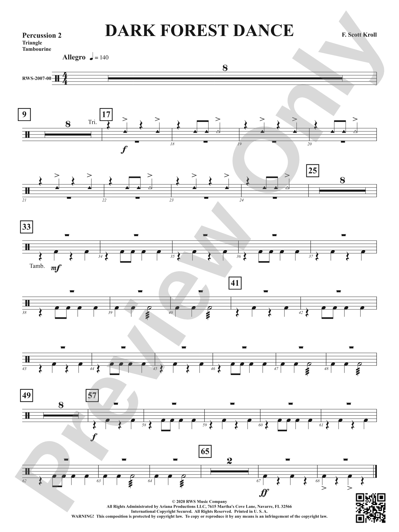 Dark Forest Dance: 2nd Percussion