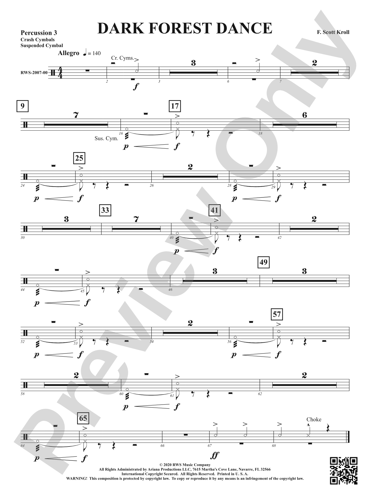 Dark Forest Dance: 3rd Percussion