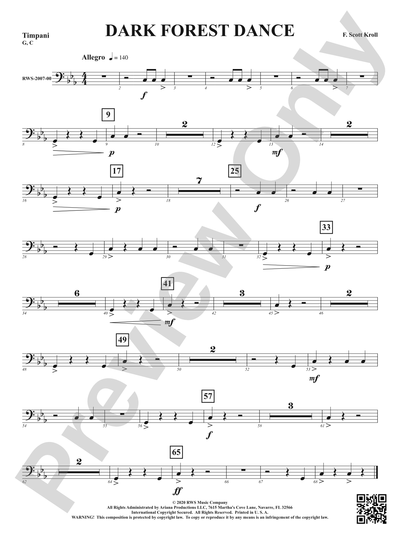 Dark Forest Dance: Timpani
