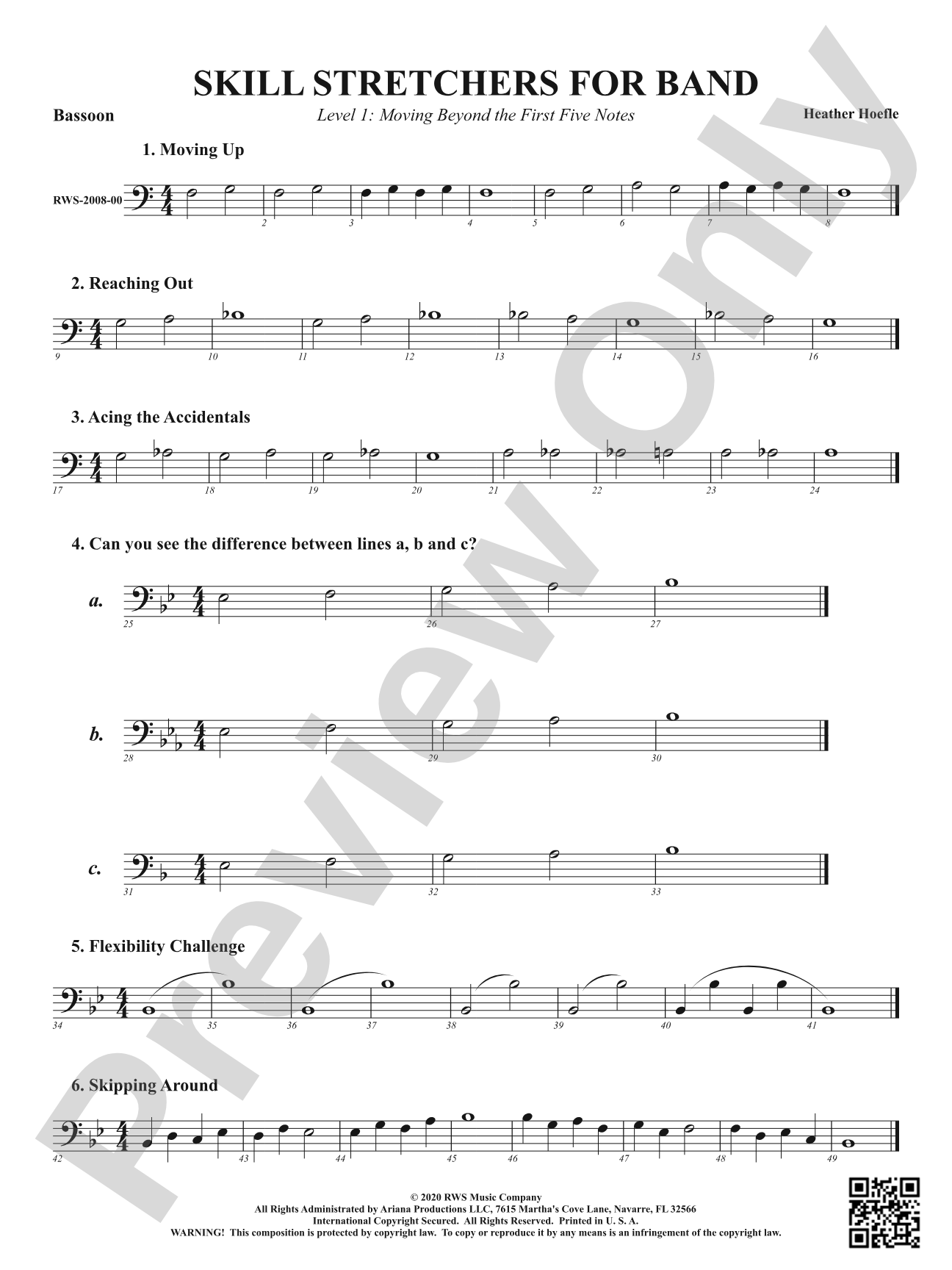 Skill Stretchers for Band - Level 1: Moving Beyond the First Five Notes: Bassoon