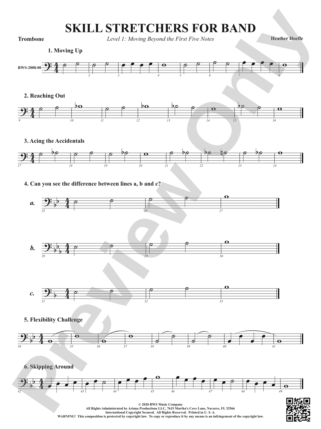 Skill Stretchers for Band - Level 1: Moving Beyond the First Five Notes: 1st Trombone