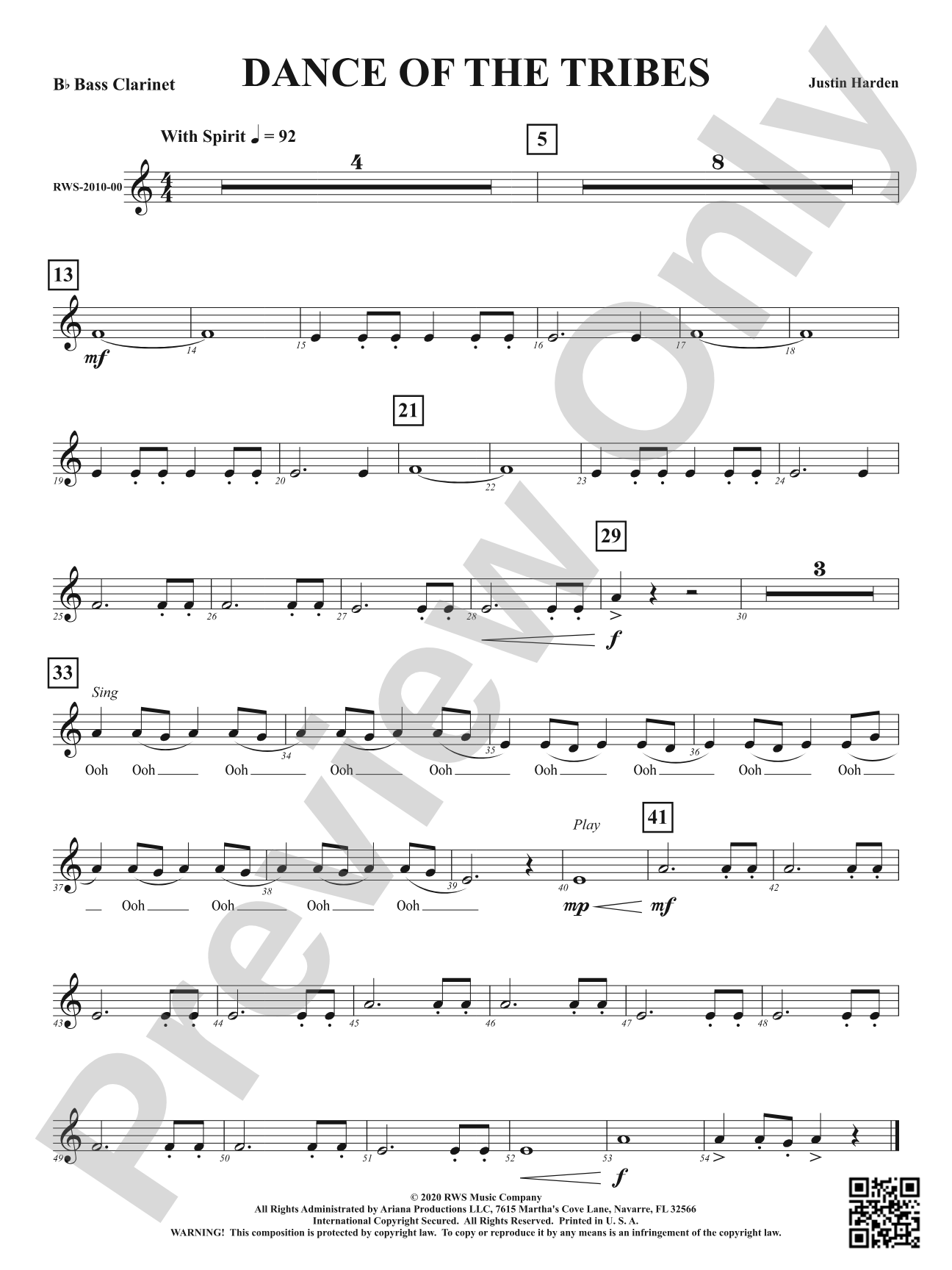 Dance of the Tribes: B-flat Bass Clarinet