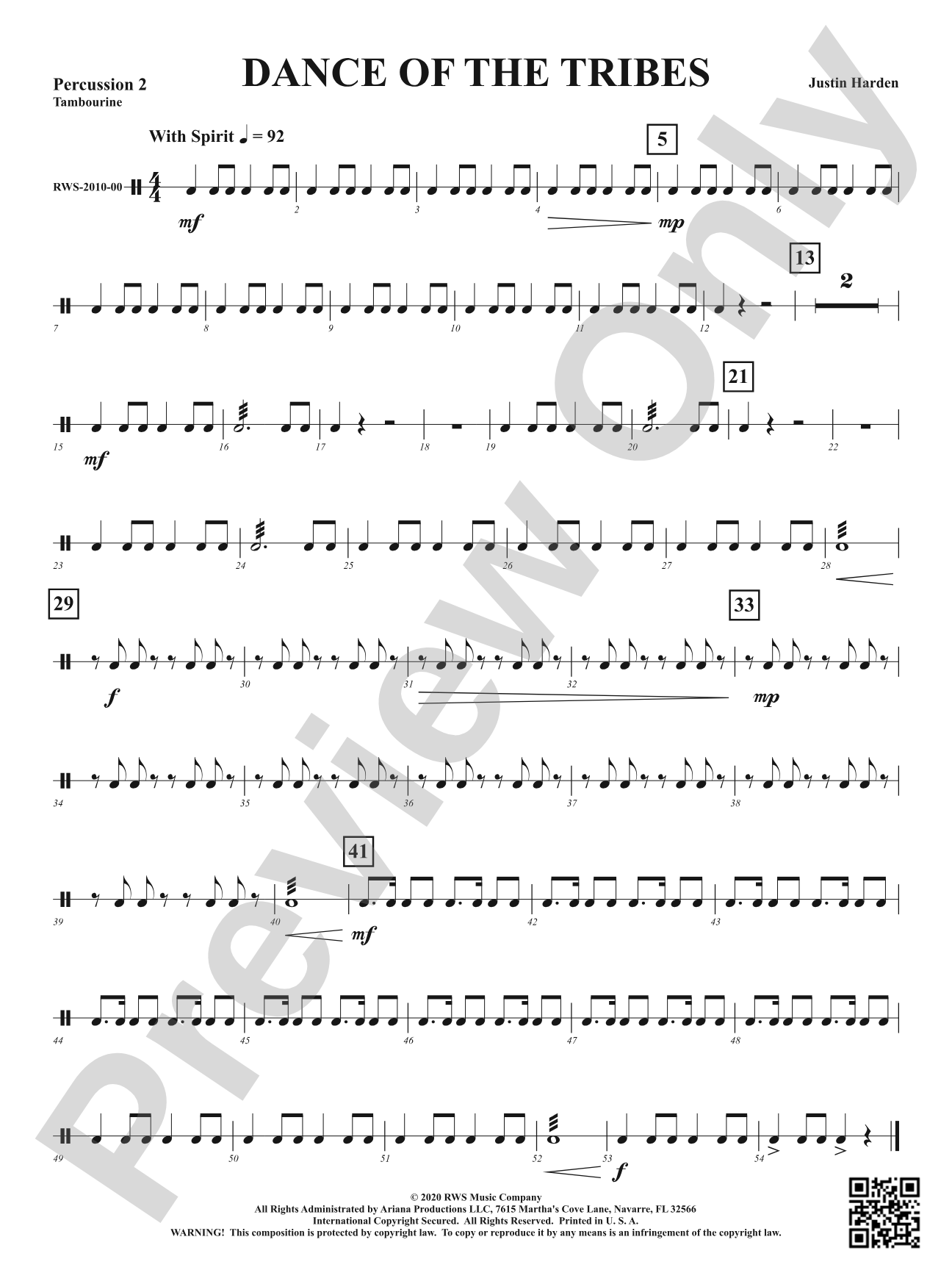 Dance of the Tribes: 2nd Percussion