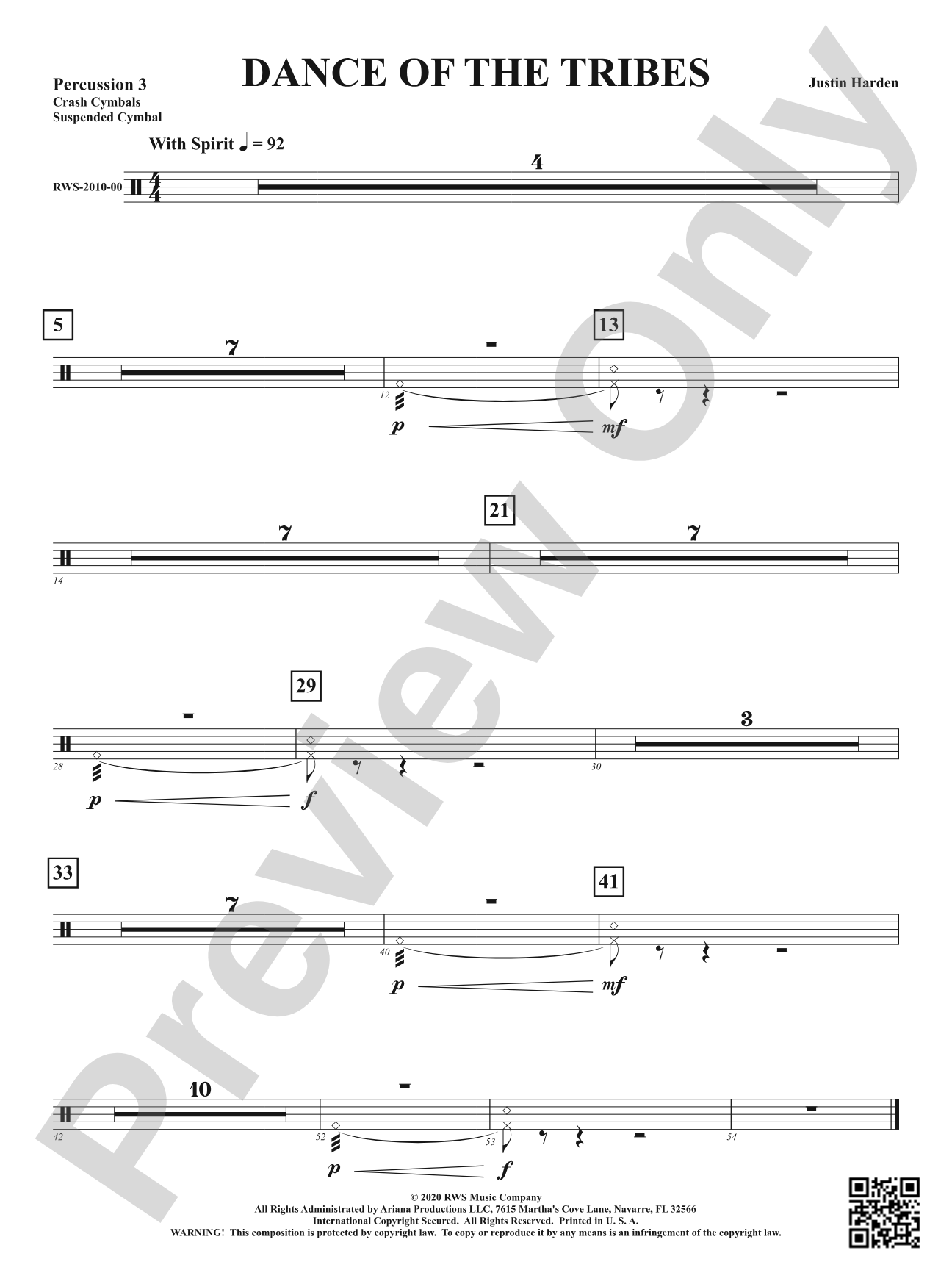 Dance of the Tribes: 3rd Percussion