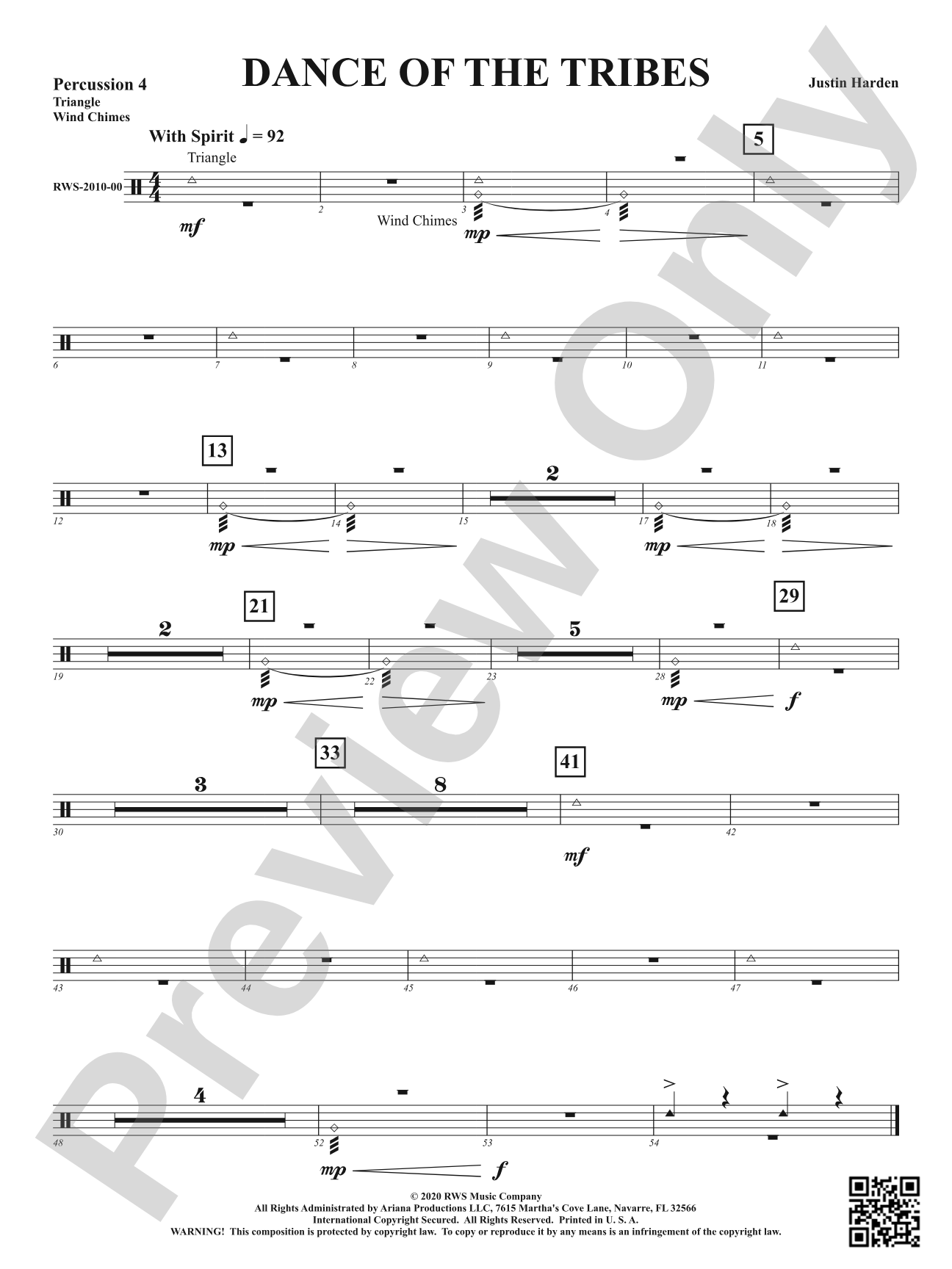 Dance of the Tribes: 4th Percussion