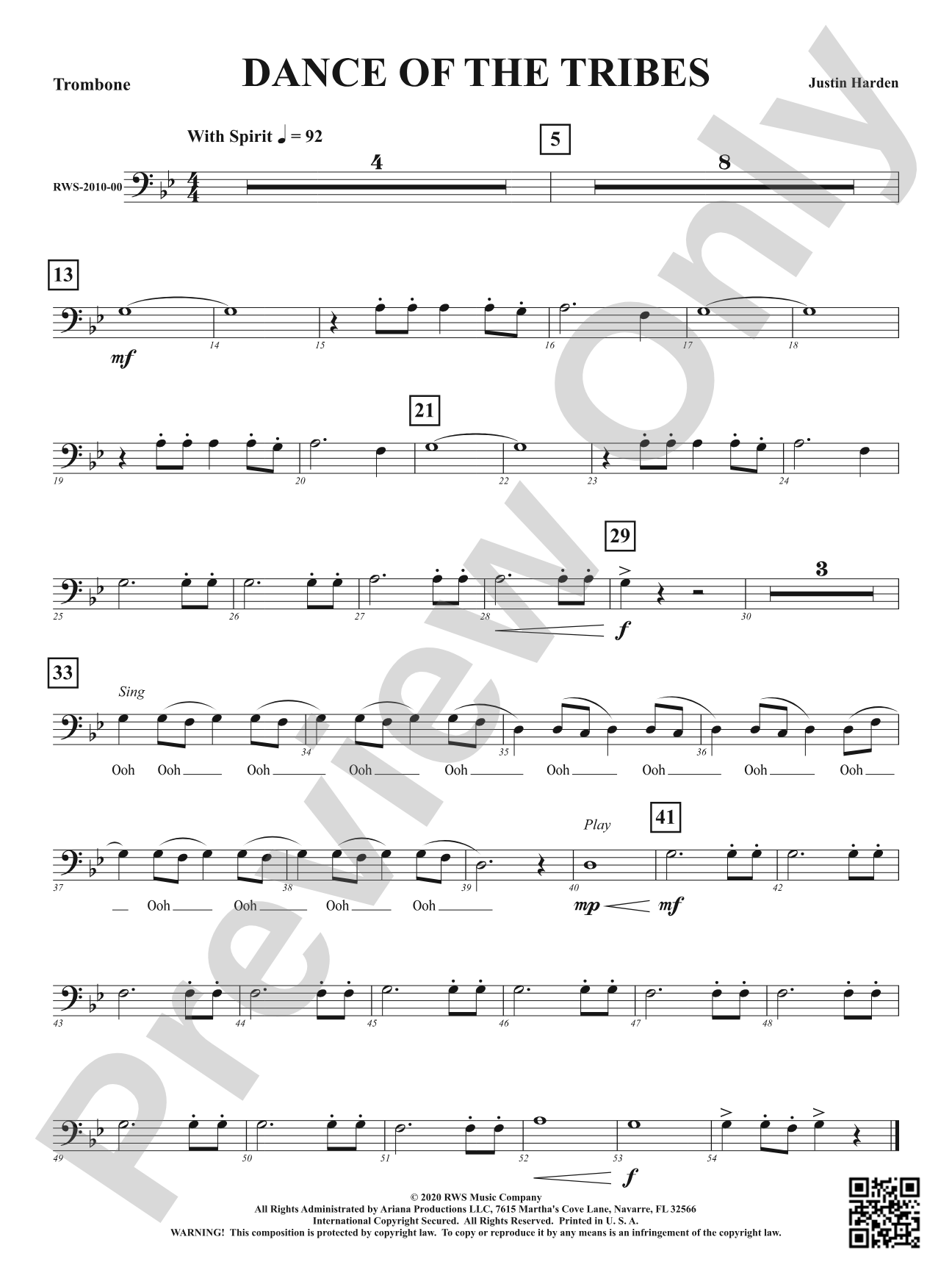 Dance of the Tribes: 1st Trombone