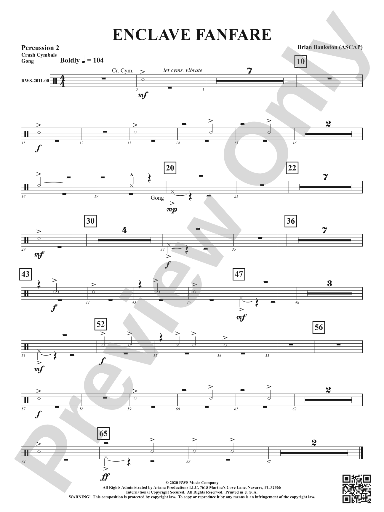 Enclave Fanfare: 2nd Percussion