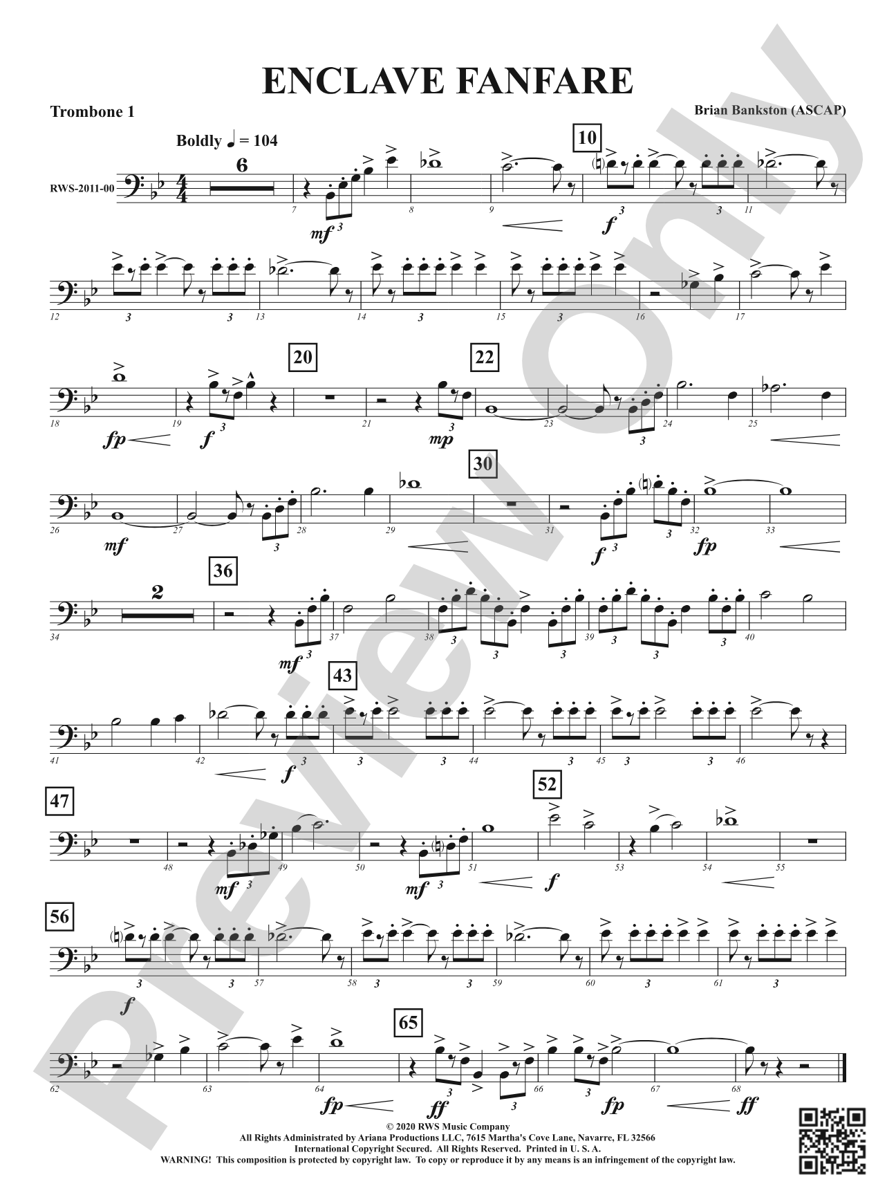 Enclave Fanfare: 1st Trombone