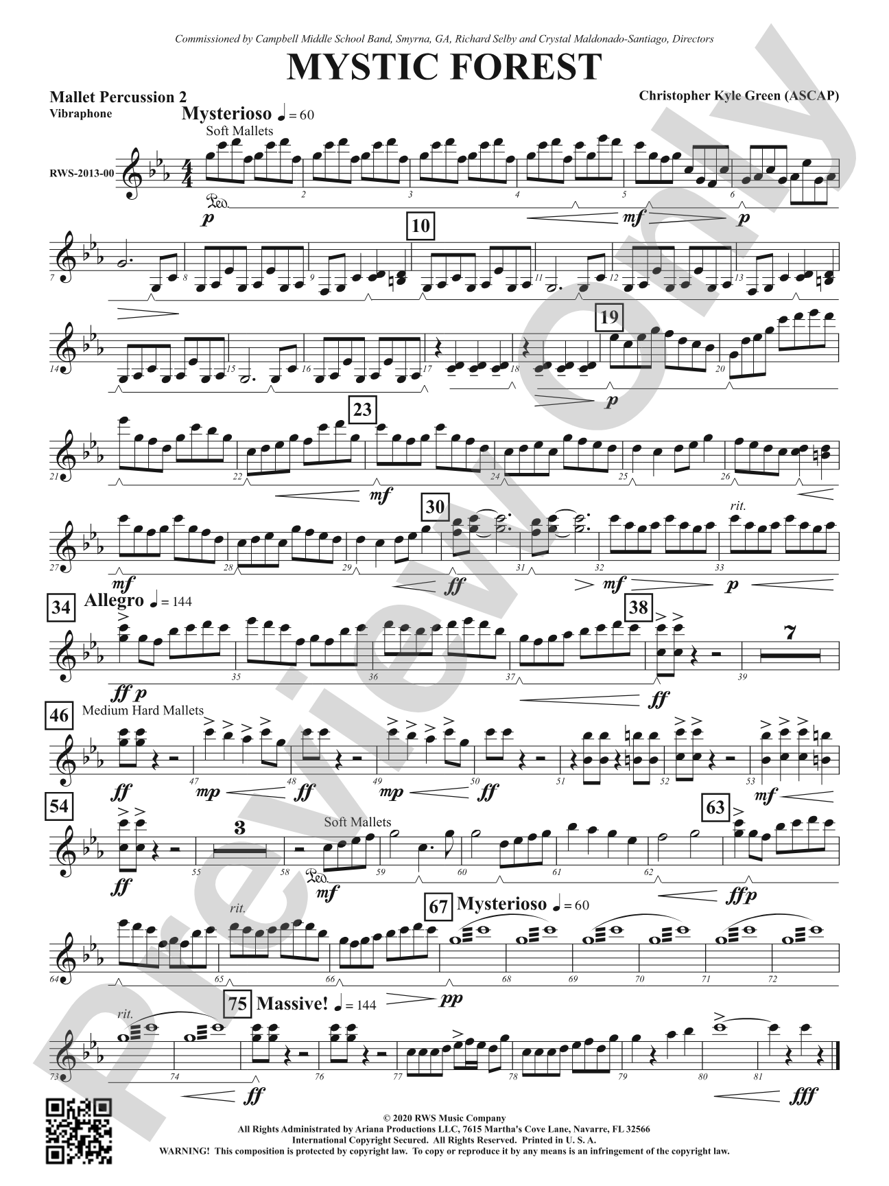 Mystic Forest: 2nd Mallet Percussion
