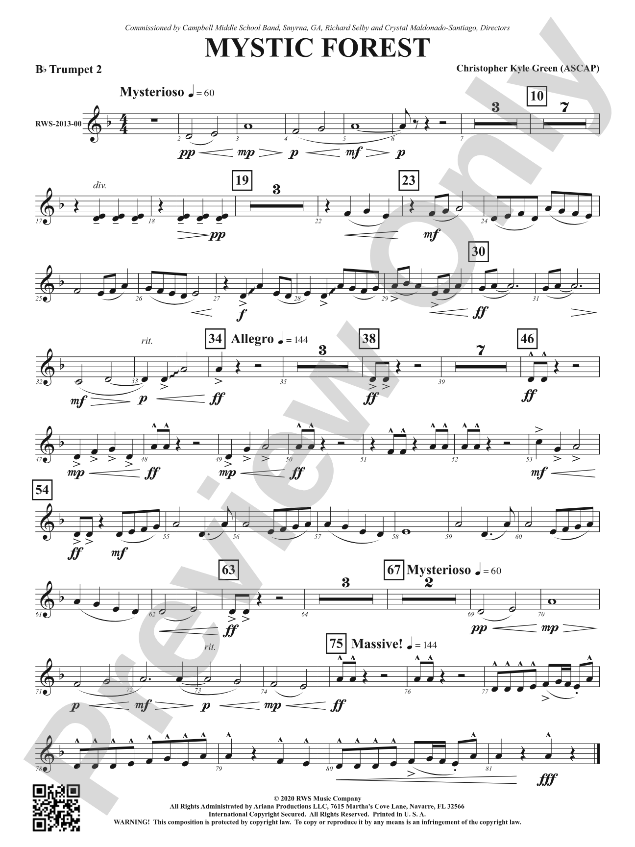 Mystic Forest: 2nd B-flat Trumpet