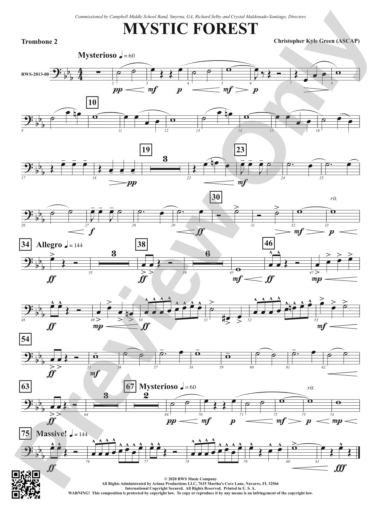 Mystic Forest: 2nd Trombone