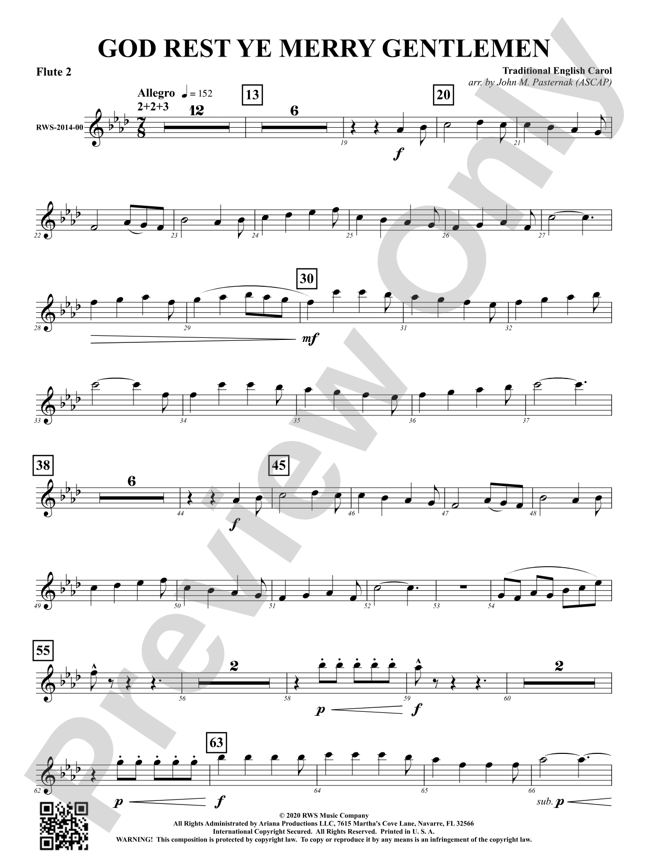 God Rest Ye Merry Gentlemen: 2nd Flute