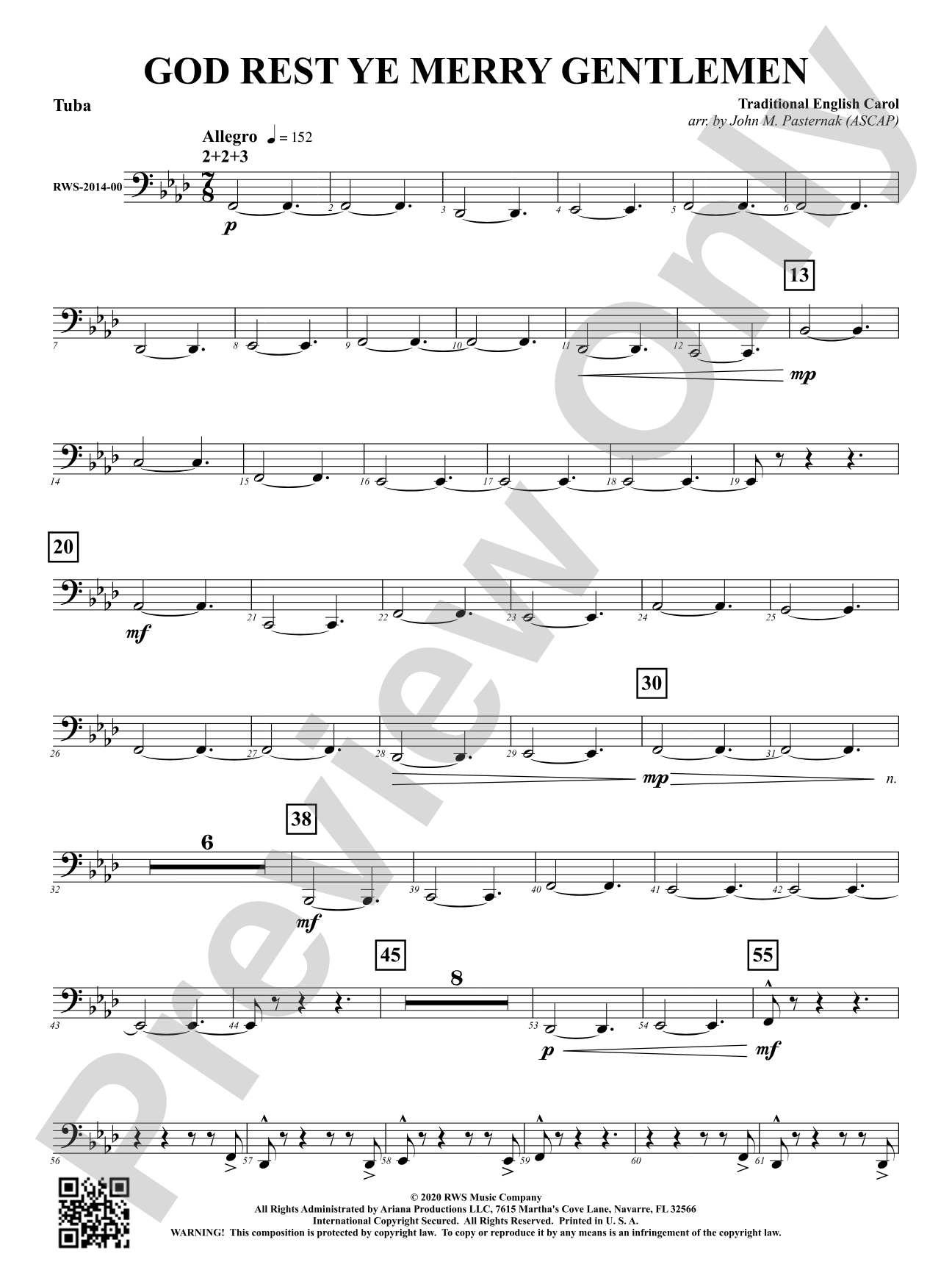 God Rest Ye Merry Gentlemen: Tuba