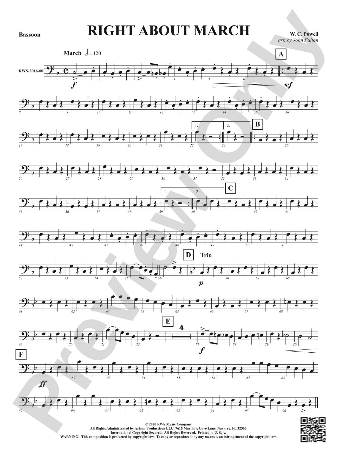 Right About March: Bassoon