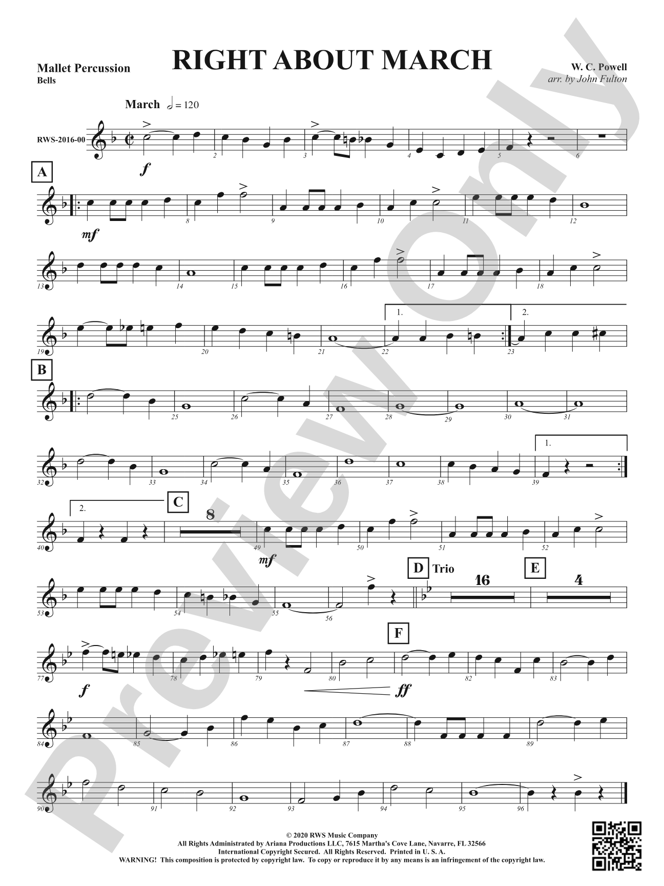 Right About March: 1st Mallet Percussion