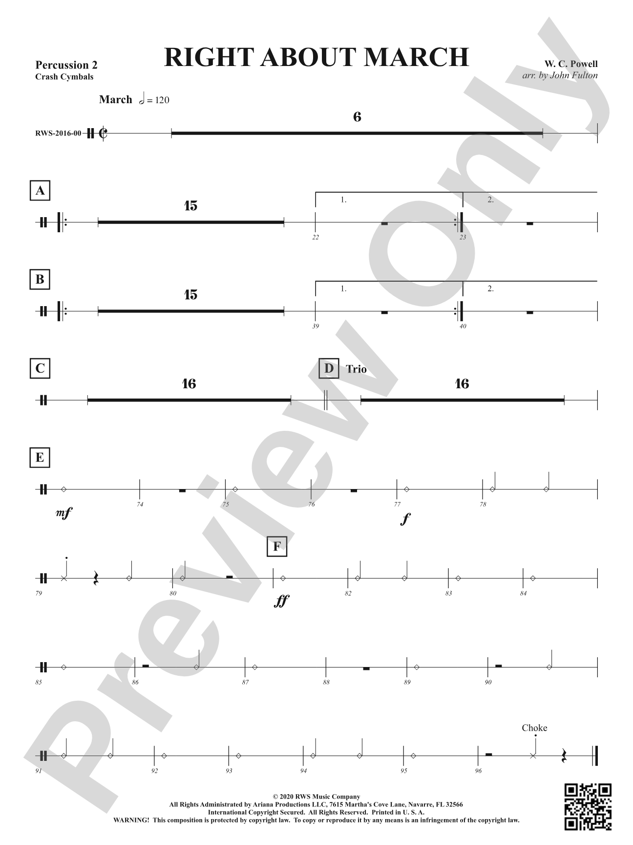 Right About March: 2nd Percussion