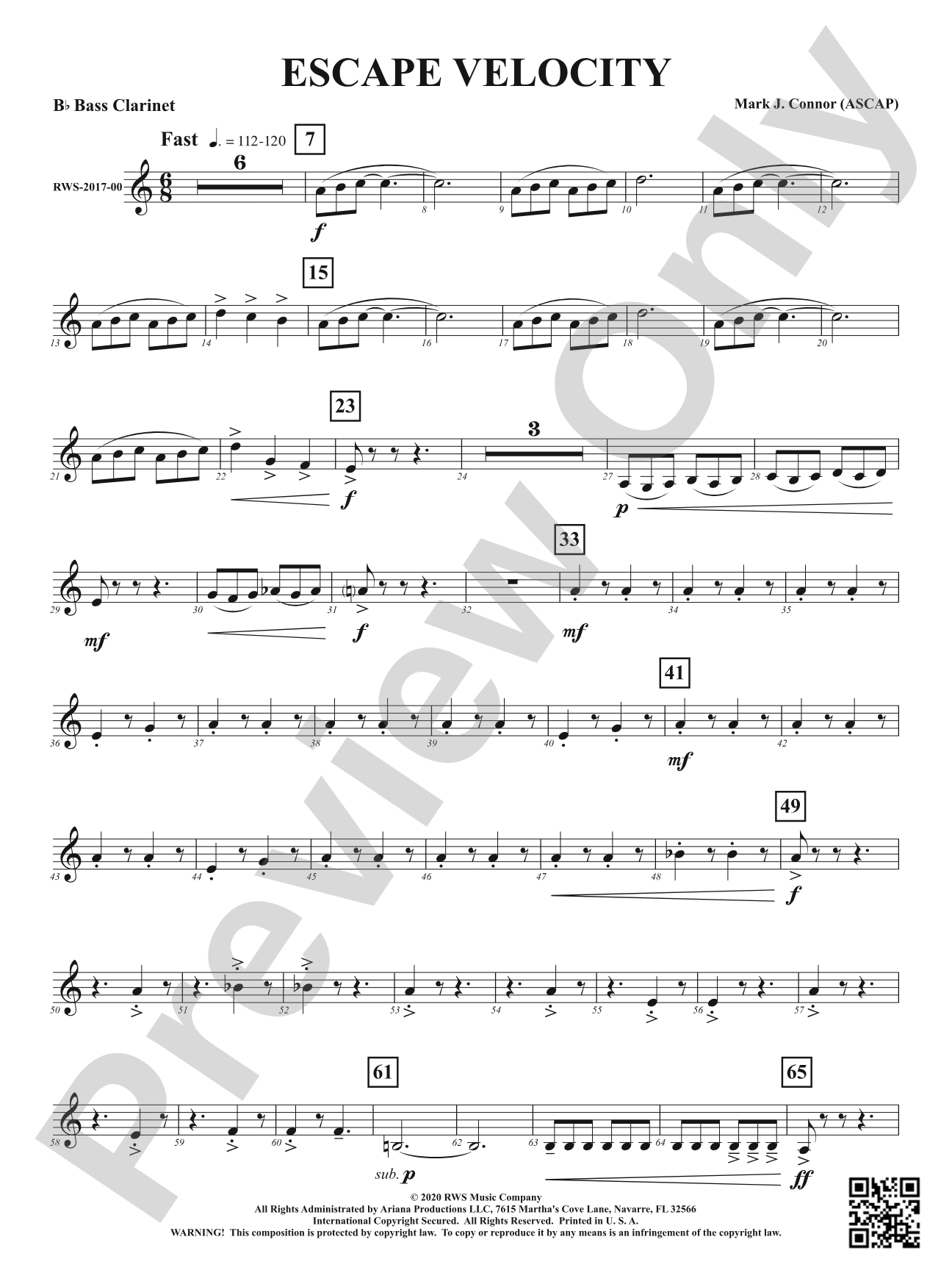Escape Velocity: B-flat Bass Clarinet