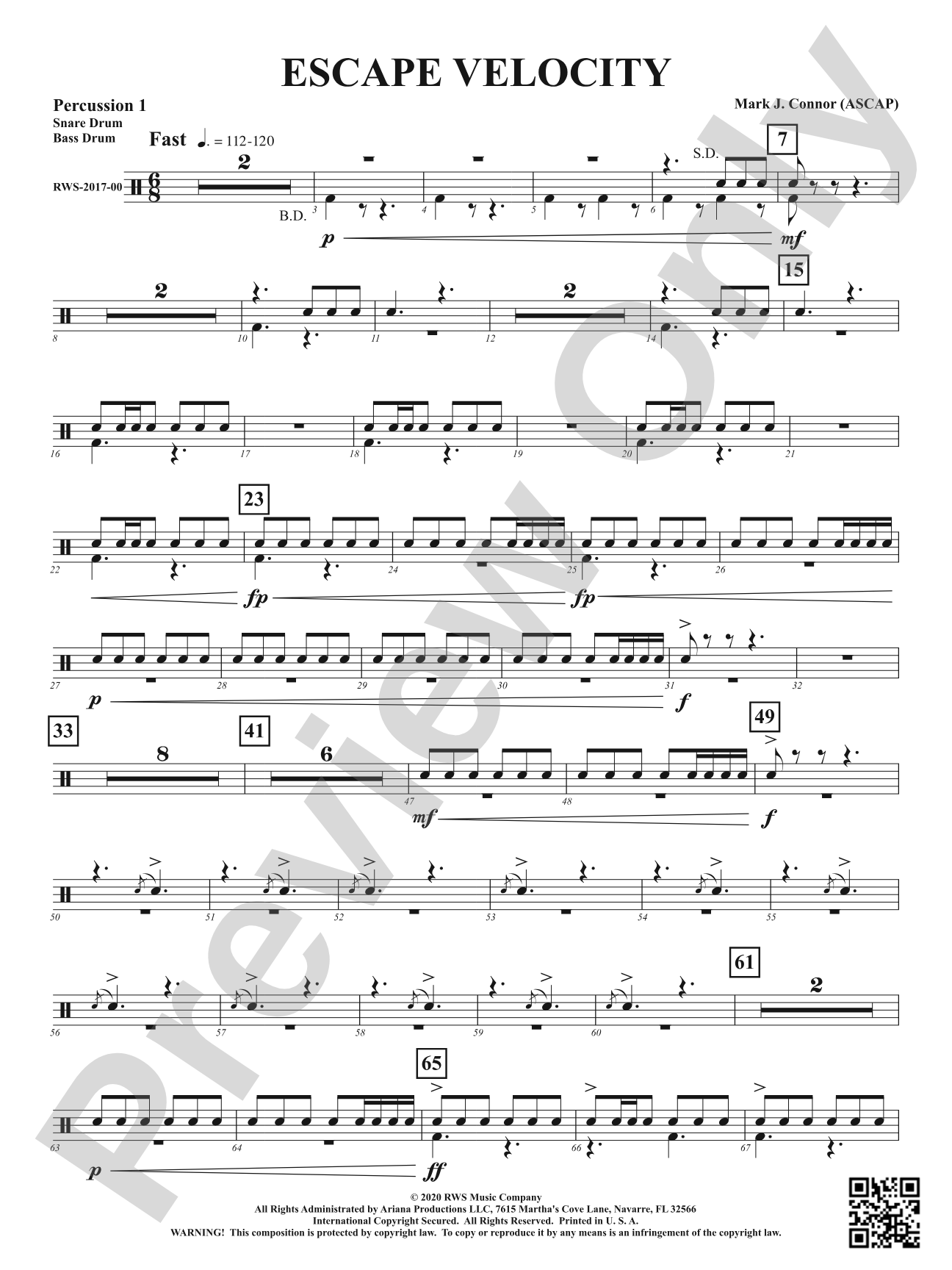 Escape Velocity: 1st Percussion