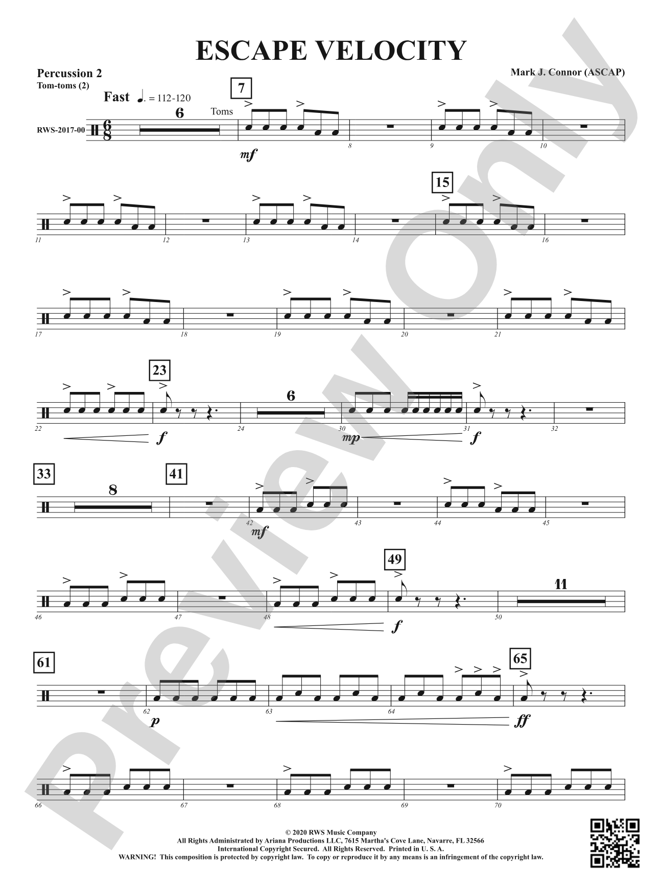 Escape Velocity: 2nd Percussion
