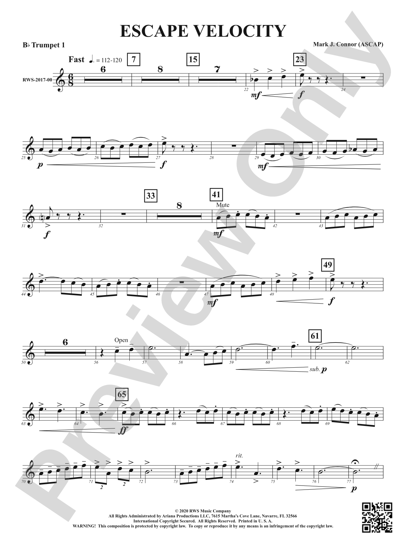 Escape Velocity: 1st B-flat Trumpet