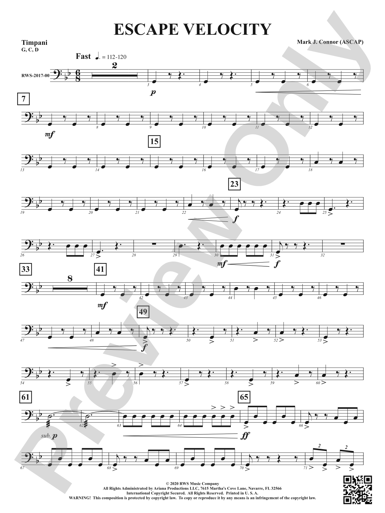 Escape Velocity: Timpani