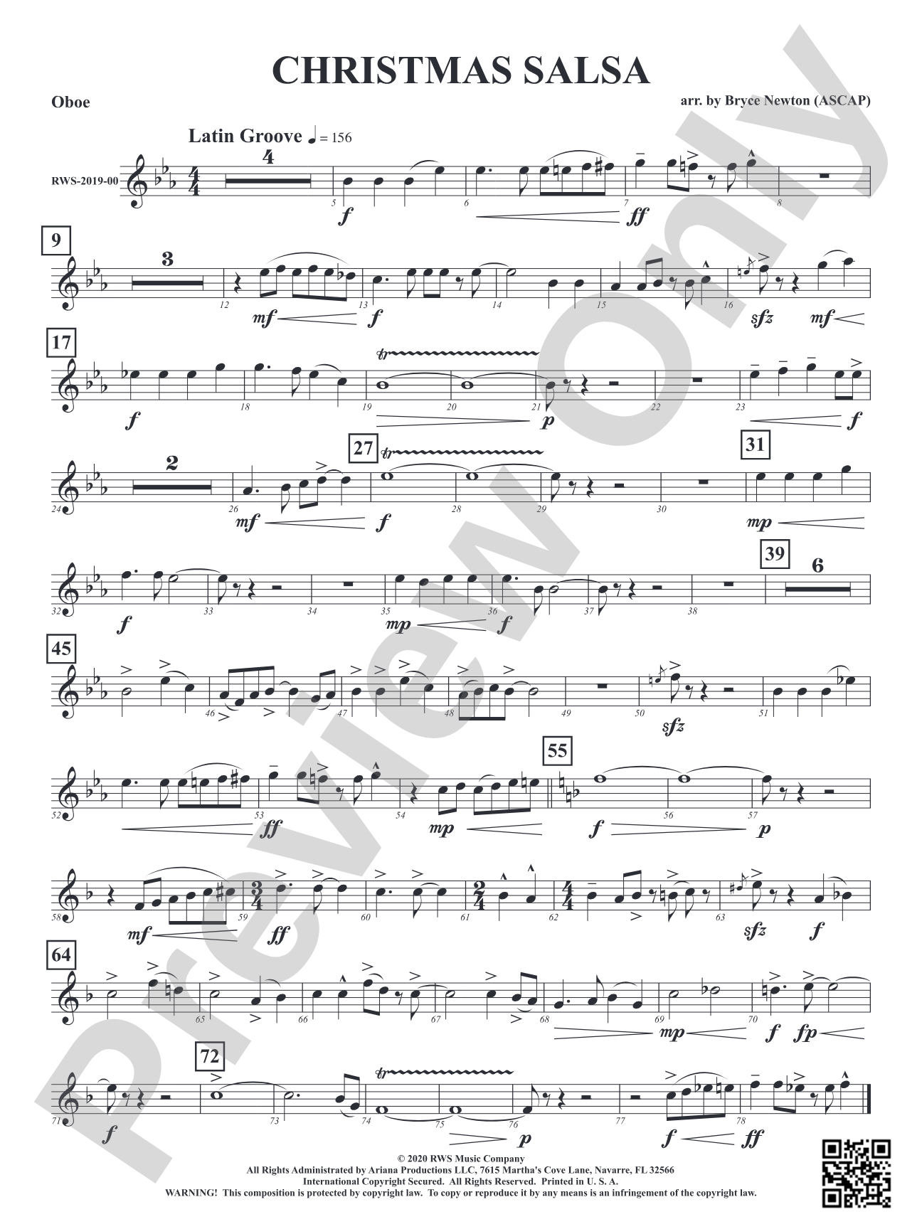 Christmas Salsa: Oboe