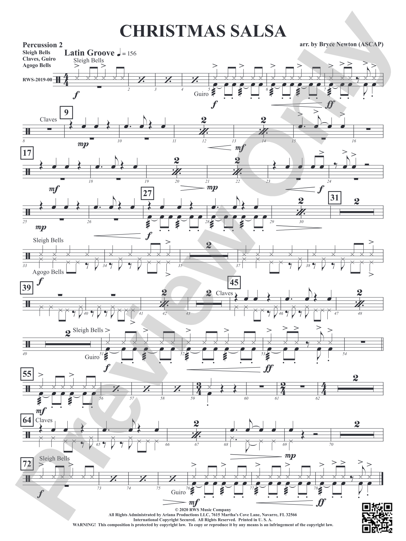 Christmas Salsa: 2nd Percussion