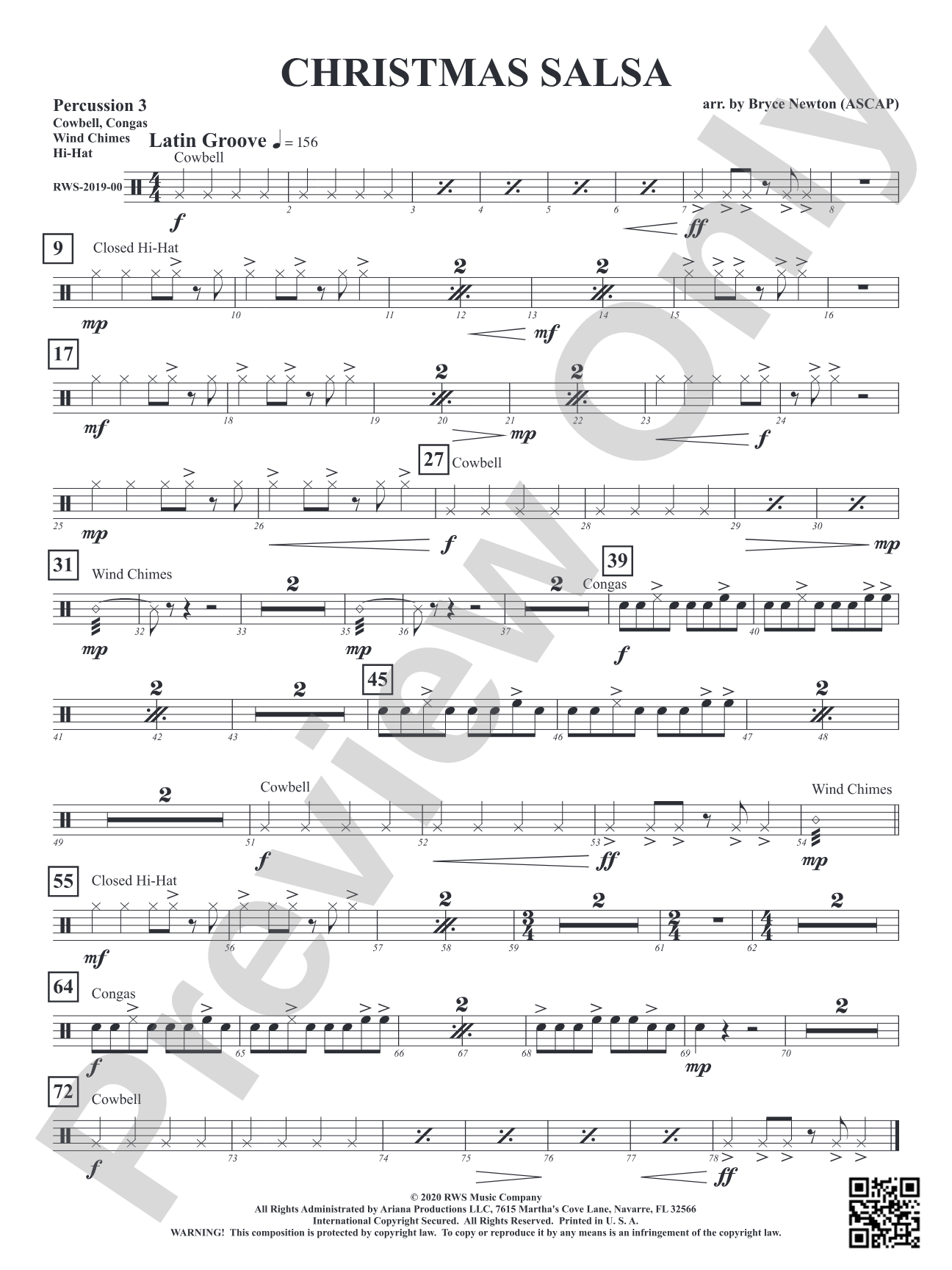 Christmas Salsa: 3rd Percussion