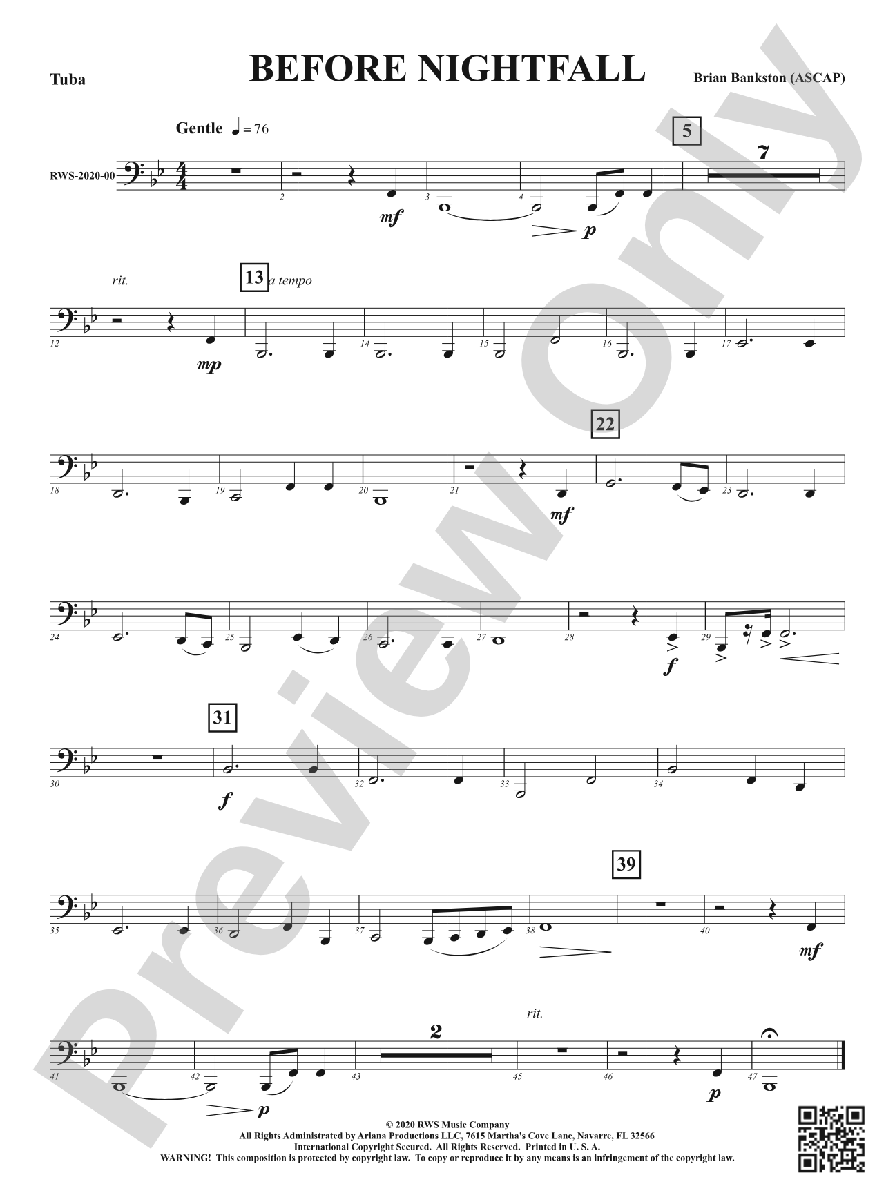 Before Nightfall: Tuba