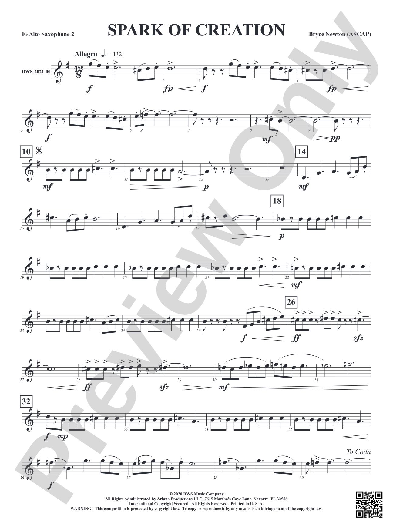 Spark of Creation: 2nd E-flat Alto Saxophone